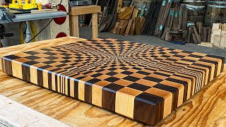 How Its Made  Optical Illusion End Grain Cutting Board [upl. by Dosh503]