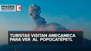 Visitan Amecameca para ver el espectáculo volcánico del Popocatépetl [upl. by Volotta]