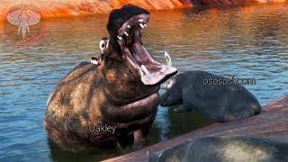 Playing as a 2 Ton Hippo  Animalia Survival [upl. by Eatnoid]