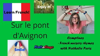 Sur le pont dAvignon  French nursery rhyme  comptine 27 [upl. by Ittap]