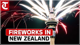 New Zealand rings in 2024 with fireworks over Auckland [upl. by Colis804]