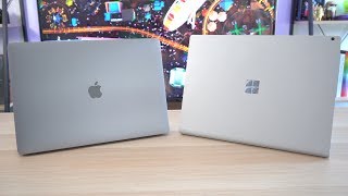 Apples MacBook Pro vs Microsofts Surface Book 2 [upl. by Nosneb]