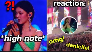 Danielles High Note goes VIRAL During Music Bank Live [upl. by Illac]