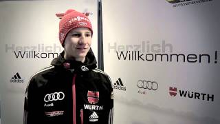 Skispringen Interview mit Karl Geiger 21122012 [upl. by Williamsen]