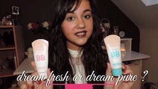 Comparaison BB cream Gemey Maybelline  dream pure ou dream fresh [upl. by Bethel366]