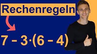 Rechenregeln Vorfahrtsregeln beim Rechnen  Leichte Erklärung  Klammer zuerst  PunktvorStrich [upl. by Natehc]