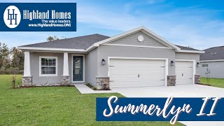 Summerlyn II home plan by Highland Homes  Florida New Homes [upl. by Bashee]