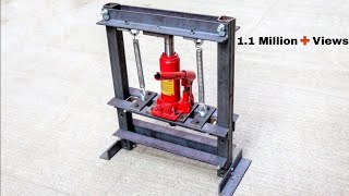 HOW TO MAKE STRONGEST HYDRAULIC PRESS MACHINE FROM BASIC TOOLS FOR WORKSHOP  DIY TOOLS AND MACHINES [upl. by Maida]