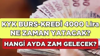 KYK BURSKREDİ 4000 LİRA NE ZAMAN YATACAK Hangi Ayda ZAM GELECEK [upl. by Hardman955]