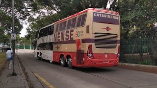 Ônibus saindo rodoviária Tietê 62  DD Plotado 1001 e Cat [upl. by Notserk]