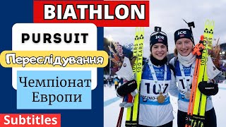 Біатлон Чемпіонат Європи 2024 Гонка переслідування Жінки Результати Огляд [upl. by Dnalra]