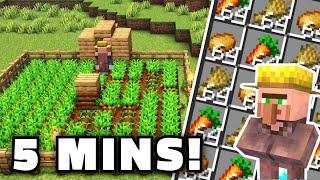 Minecraft Easiest Villager Wheat Farm  150 Per Hour [upl. by Htessil]