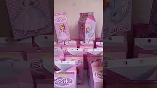 Caixa Milk princesa Sofia Personalizada para Eventos [upl. by Ahseiyt813]