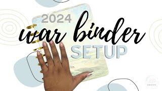 War Binder Faith Planner Setup  2024 Planner Setup Series [upl. by Karlens864]