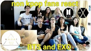 REACT Nonkpop fans react to BTS and EXO  GHOST [upl. by Koppel85]