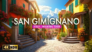 San Gimignano Tuscany Italy 4K HDR Walking Tour  Explore the Medieval Beauty  2023 [upl. by Dnalra]