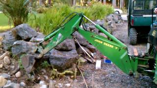 Max Pullcord John Deere 7 Backhoe Mini Excavator [upl. by Hesky606]