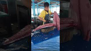 Filleting big tuna shorts fyp reels tunacuttingskills fish tunacuttingskills food satisfying [upl. by Chesna]