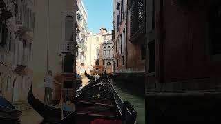 Venice gondola ride through the canals italy venice shorts [upl. by Ixela]