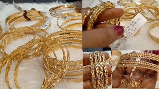 22ct gold Rhodium polish 4pc banglesGold Bangles in Rhodium polish with weightamp adressLightweight [upl. by Nett940]