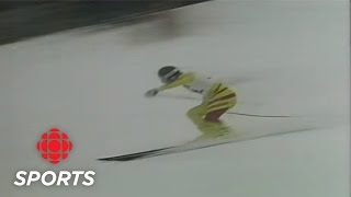 Todd Brookers Notorious Ski Crash in Kitzbuhel in 1987 [upl. by Alacim848]