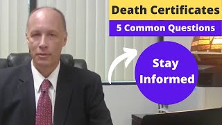 Death Certificates  5 Common Questions [upl. by Carlen987]