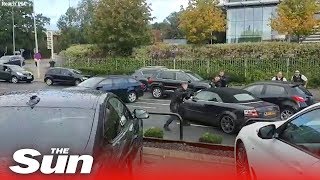 Dramatic moment UK armed cops swoop in on Audi in North London [upl. by Cacia]