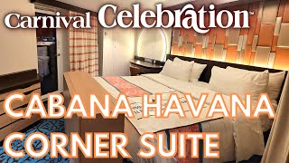 Carnival Celebration Havana Cabana Corner Suite 8210 Carnival Cruise Line [upl. by Enavi]