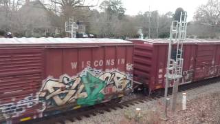 Waxhaw Christmas Parade Freight Train 1 December 11th 2016 [upl. by Suneya]