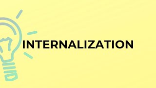 What is the meaning of the word INTERNALIZATION [upl. by Aseret]