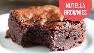 LEGENDARY Nutella Brownies [upl. by Eylsel]