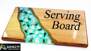 How to make SERVING BOARD with Shells and Epoxy Resin  ART RESIN [upl. by Apoor]