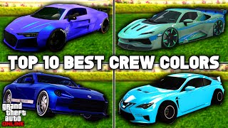 The Top 10 Best Crew Colors In GTA 5 Online 2023 Modded Crew Colors Neon Colors amp More [upl. by Assirat]