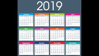 2019 Calendar Free Download [upl. by Trahurn]