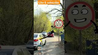 Road sign funny doodletoons comedy automobile fail prank fun sign cartoon shortvideo yt [upl. by Darlleen935]