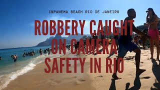 IPANEMA BEACH WALK Full Beach Robbery Filmed RIO DE JANEIRO SAFETY [upl. by Idelle]