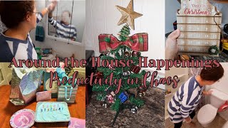 Around the House Happenings Productivity in Chaos Sick Kids Trashed House Birthday Celebration [upl. by Hanahsuar]