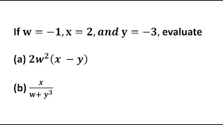 Evaluate Algebraic Expressions [upl. by Ileray]