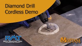 Best way to use a Diamond Tile Drill Bit with a cordless drill  TOO EASY [upl. by Forland83]