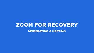 Part 2 Zoom For Recovery  Moderation [upl. by Ahcsap]