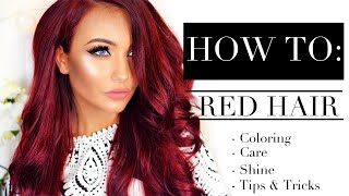 ❤ HOW TO Red Hair  Coloring Care Shine Tips amp Tricks ❤ [upl. by Appleby331]