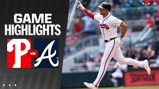 Phillies vs Braves Game Highlights 7724  MLB Highlights [upl. by Aihsekyw11]