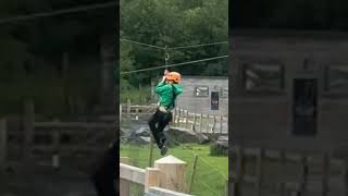 Go to Zip World in Wales NOW  The Quarry Flyer zipworld zipline shorts wales [upl. by Ainniz]