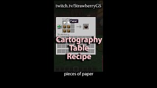 Cartography Table Minecraft Crafting Recipe [upl. by Madelina]