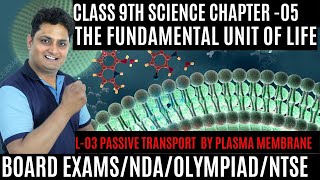 L03Class 9 science fundamental unit of life passive transport across cell membraneclass9biology [upl. by Acireed]