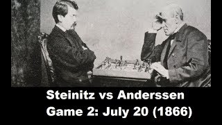 Game 2 Anderssen vs Steinitz  London 1866 23 [upl. by Alethea]