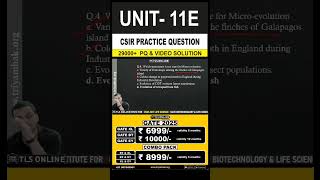 CSIR Practice Question  Unit 11 Evolution and Behavior  Topic E The Mechanisms csirjune2024 [upl. by Dlopoel686]