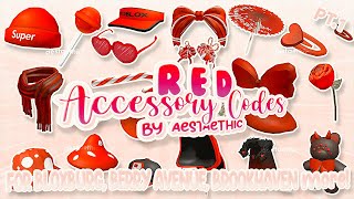 ROBLOX BLOXBURG CODES RED ACCESSORIES PT1 ID BROOKHAVEN RP CODES amp BERRY AVENUE CODES accessories [upl. by Dixie]