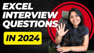 5 Excel Interview Questions You Must Know in 2024  Excel for Job Interviews  CA Isha Jaiswal [upl. by Gagnon597]