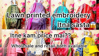 SABSE SASTE EMBROIDERY SUITS  PRINTED WITH EMBROIDERY 🪡  FREE SHIPPING KE SAATH [upl. by Joane]